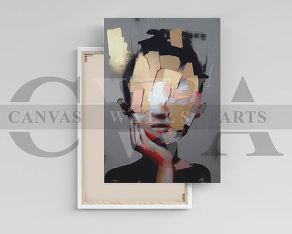 Abstract Woman Painting Canvas Frame
