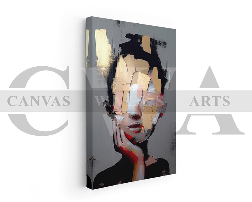 Abstract Woman Painting Canvas Frame