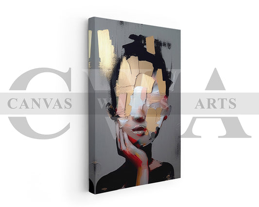 Abstract Woman Painting Canvas Frame