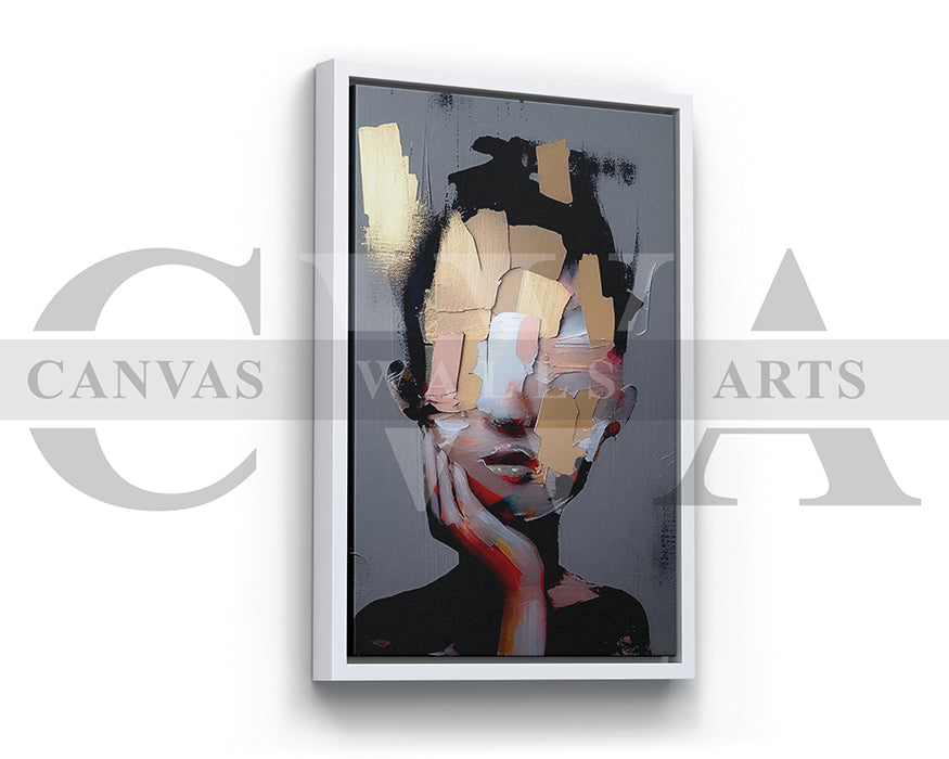 Abstract Woman Painting Canvas Frame