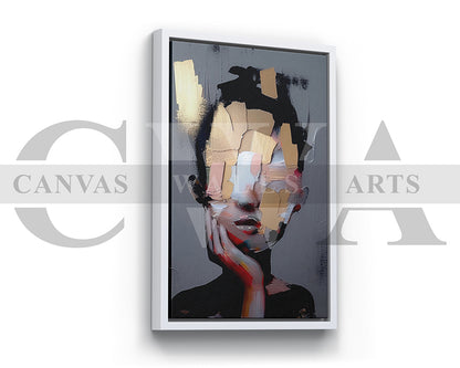 Abstract Woman Painting Canvas Frame