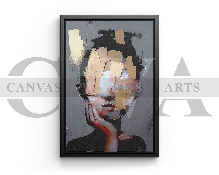 Abstract Woman Painting Canvas Frame