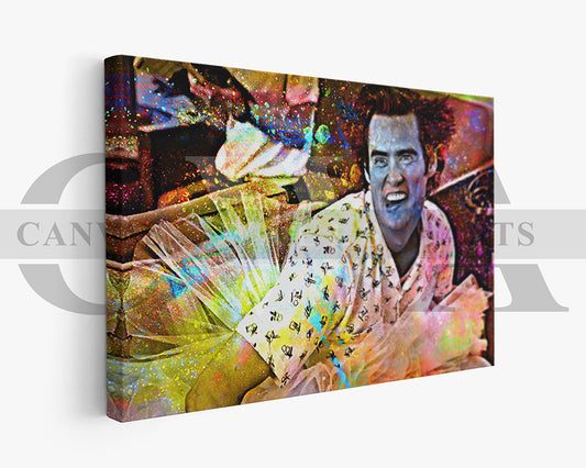 Ace Ventura Pet Detective Canvas Wall Art Abstract Movie Poster Print