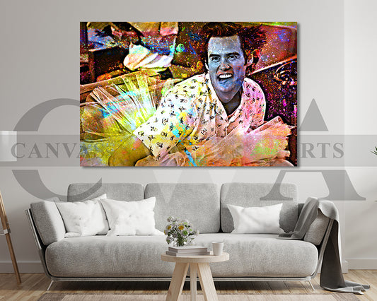 Ace Ventura Pet Detective Canvas Wall Art Abstract Movie Poster Print