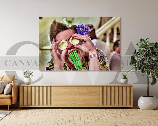 Ace Ventura Fruit Face Canvas Wall Art Movie Oil Painting Canvas Print