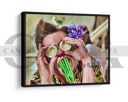 Ace Ventura Fruit Face Canvas Wall Art Movie Oil Painting Canvas Print