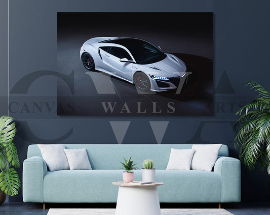 Acura NSX Canvas Wall Art Sport Car Poster Print
