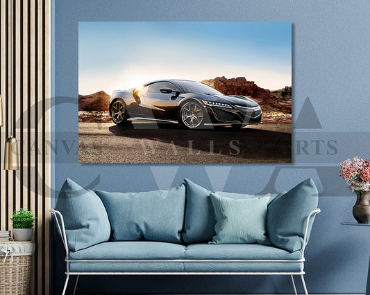 Acura NSX Canvas Wall Art Sport Car Poster Prints