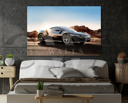 Acura NSX Canvas Wall Art Sport Car Poster Prints