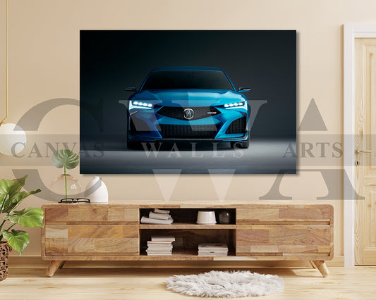 Acura Type S Canvas Wall Art Car Poster Frame