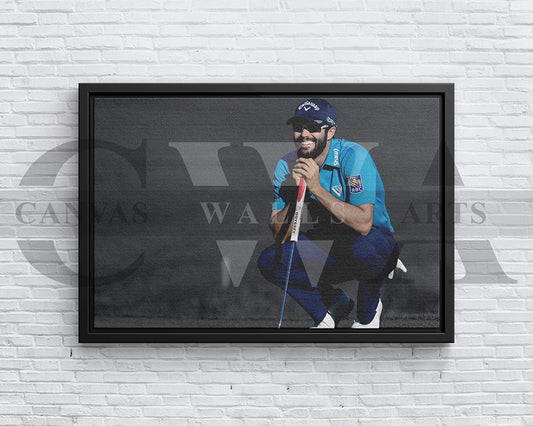 Adam Hadwin Black & White Canvas Art Golf Canvas Wall Art