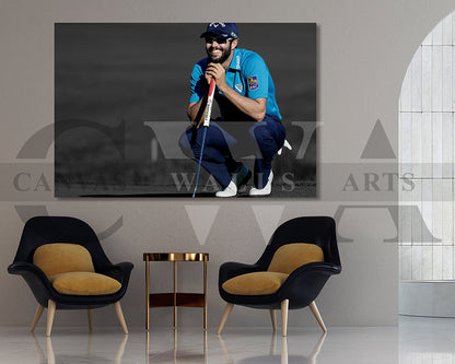 Adam Hadwin Black & White Canvas Art Golf Canvas Wall Art