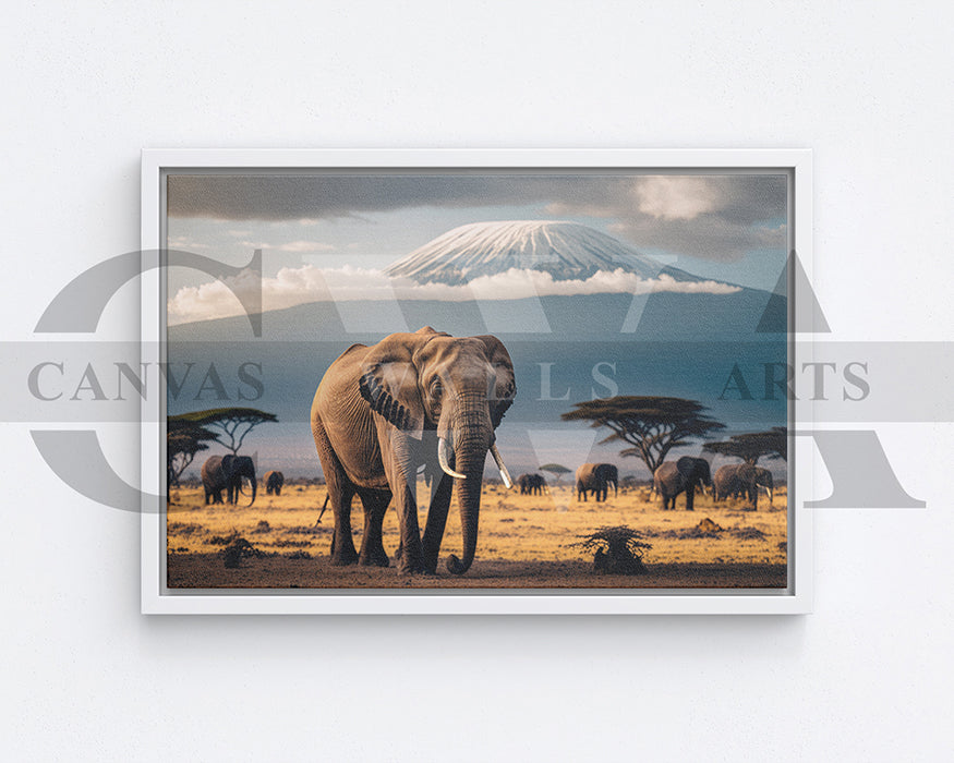 African Elephant Canvas Wall Art Animal Poster Print Frame