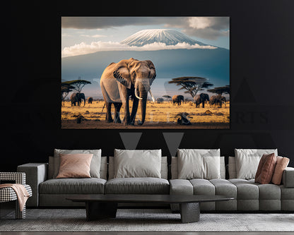 African Elephant Canvas Wall Art Animal Poster Print Frame