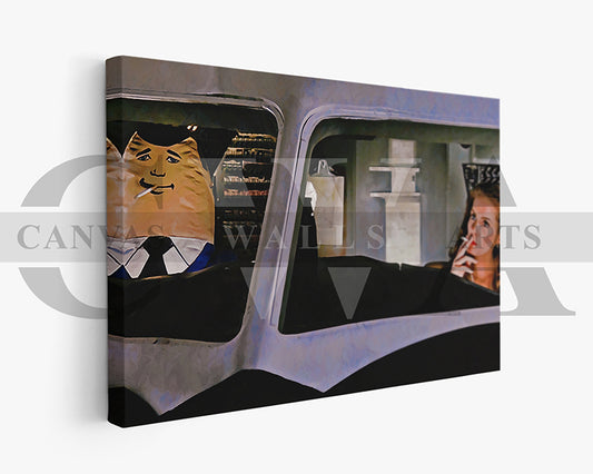 Airplane Smoking Canvas Wall Art Movie Oil Painting Canvas Print