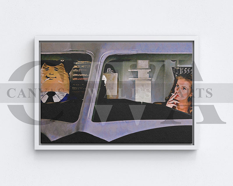 Airplane Smoking Canvas Wall Art Movie Oil Painting Canvas Print