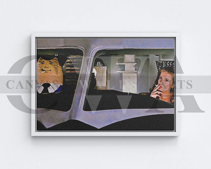 Airplane Smoking Canvas Wall Art Movie Oil Painting Canvas Print