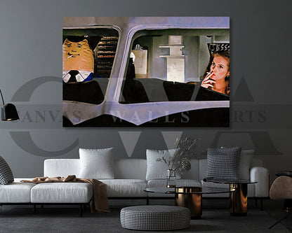 Airplane Smoking Canvas Wall Art Movie Oil Painting Canvas Print