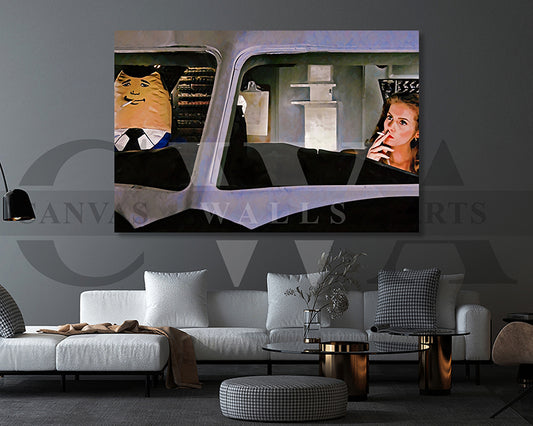 Airplane Smoking Canvas Wall Art Movie Oil Painting Canvas Print