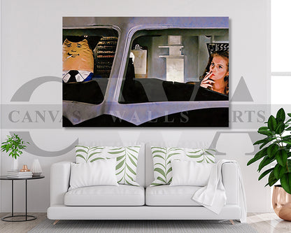 Airplane Smoking Canvas Wall Art Movie Oil Painting Canvas Print