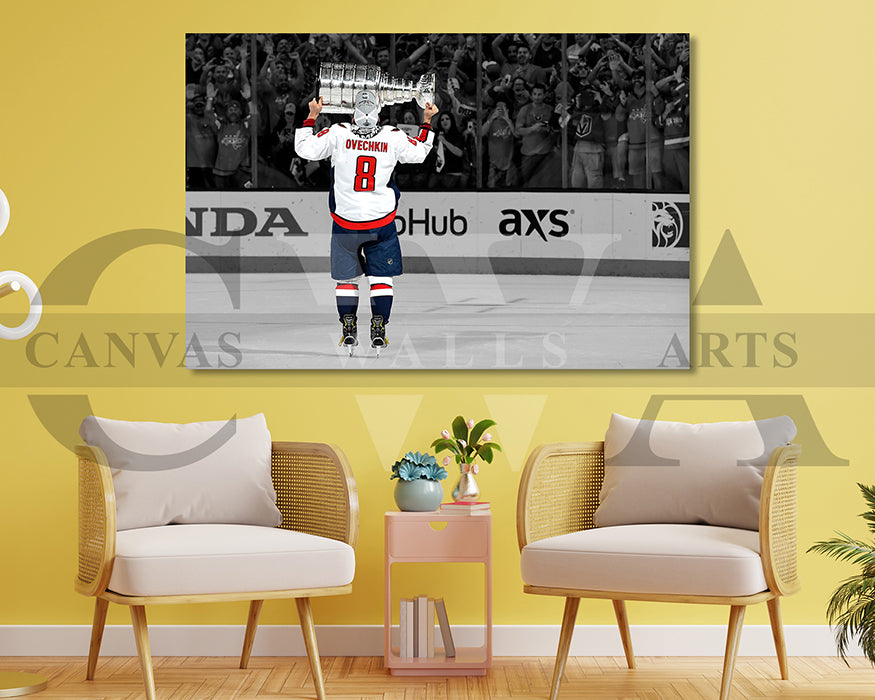 Aleksander Barkov Black & White Canvas Art Ice hockey Canvas Wall Art