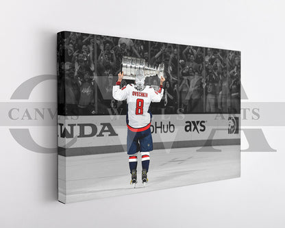 Aleksander Barkov Black & White Canvas Art Ice hockey Canvas Wall Art