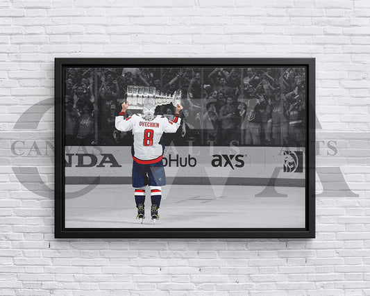 Aleksander Barkov Black & White Canvas Art Ice hockey Canvas Wall Art