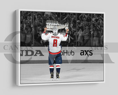 Aleksander Barkov Black & White Canvas Art Ice hockey Canvas Wall Art