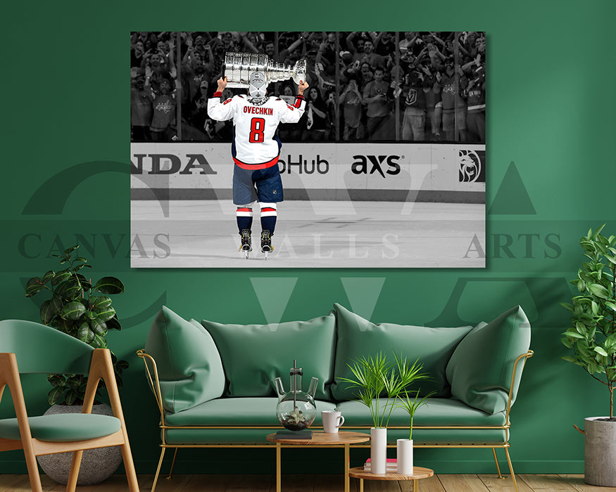 Aleksander Barkov Black & White Canvas Art Ice hockey Canvas Wall Art