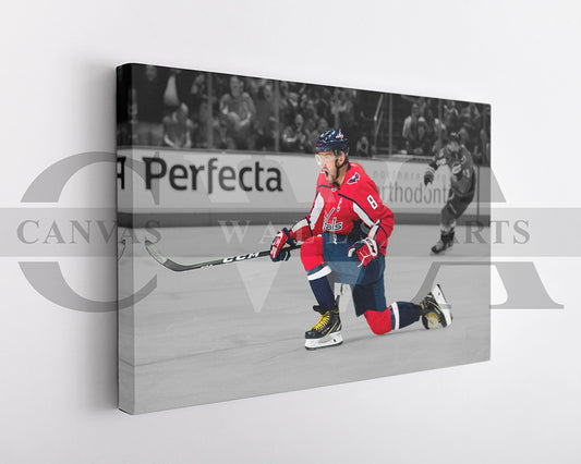 Aleksander Barkov Black & White Canvas Art Ice hockey Canvas Wall Art
