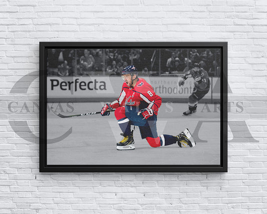 Aleksander Barkov Black & White Canvas Art Ice hockey Canvas Wall Art