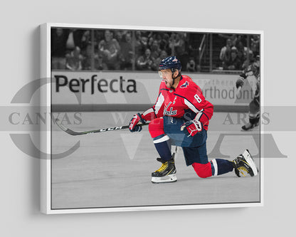 Aleksander Barkov Black & White Canvas Art Ice hockey Canvas Wall Art