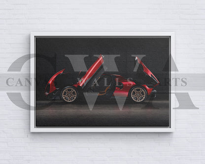 Alfa Romeo 33 Stradale Canvas Wall Art Sports Car Poster Print