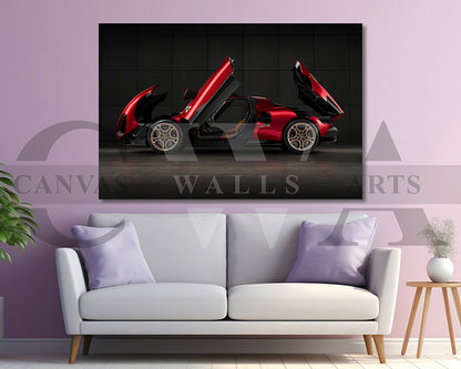 Alfa Romeo 33 Stradale Canvas Wall Art Sports Car Poster Print
