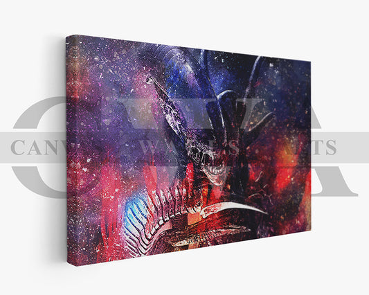 Alien Canvas Wall Art Abstract Movie Poster