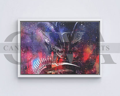 Alien Canvas Wall Art Abstract Movie Poster