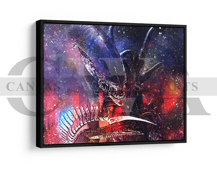 Alien Canvas Wall Art Abstract Movie Poster