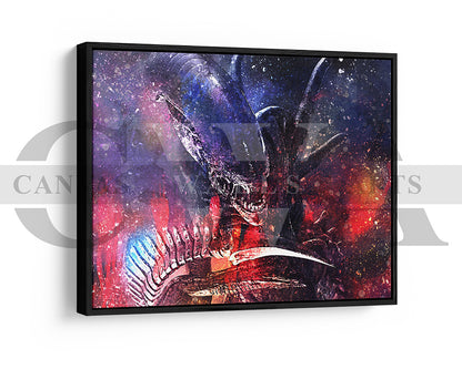 Alien Canvas Wall Art Abstract Movie Poster