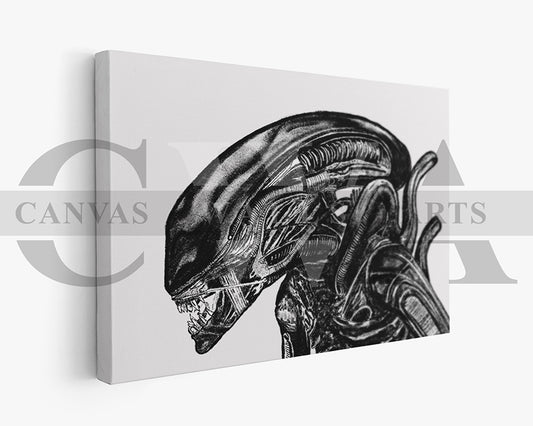 Alien Canvas Wall Art Abstract Movie Poster Print