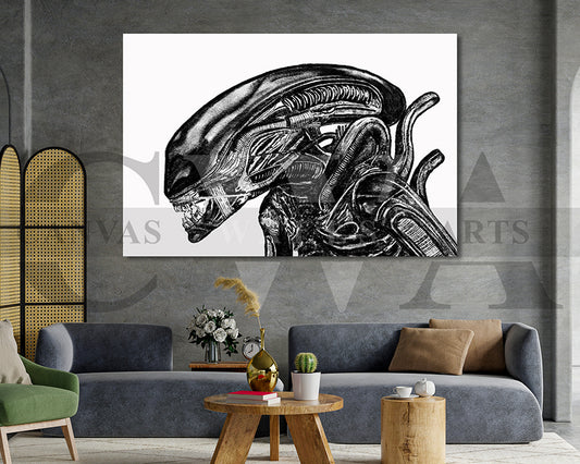 Alien Canvas Wall Art Abstract Movie Poster Print