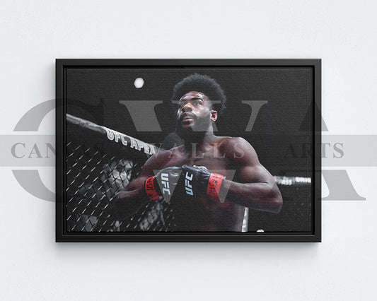 Aljamain Sterling Black & White Canvas Art MMA Canvas Wall Art