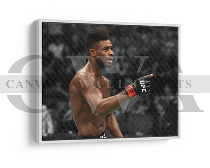 Aljamain Sterling Black & White Canvas Art MMA Canvas Wall Art