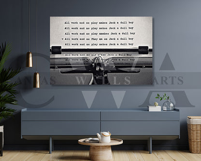 All Work And No Play Canvas Wall Art Movie Oil Painting Canvas Print