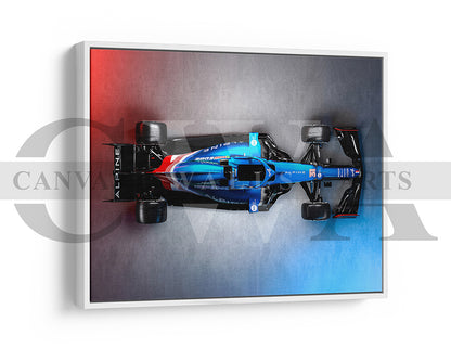 Alpine A521 Canvas Wall Art Formula F1 Car Poster Print