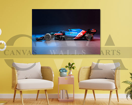 Alpine A521 Canvas Wall Art Formula F1 Car Poster Prints