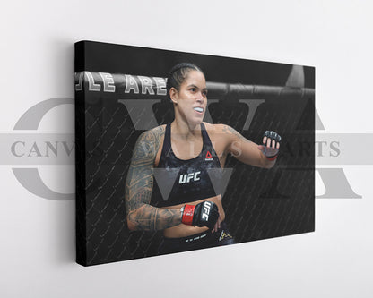 Amanda Nunes Black & White Canvas Art MMA Canvas Wall Art