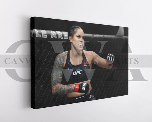 Amanda Nunes Black & White Canvas Art MMA Canvas Wall Art
