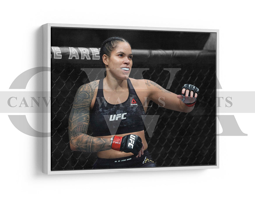 Amanda Nunes Black & White Canvas Art MMA Canvas Wall Art