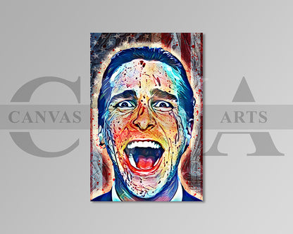 American Psycho Canvas Wall Art Movie Abstract Poster Print