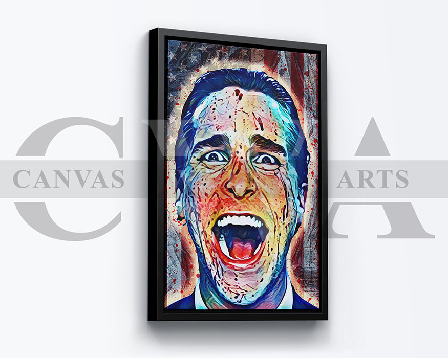 American Psycho Canvas Wall Art Movie Abstract Poster Print